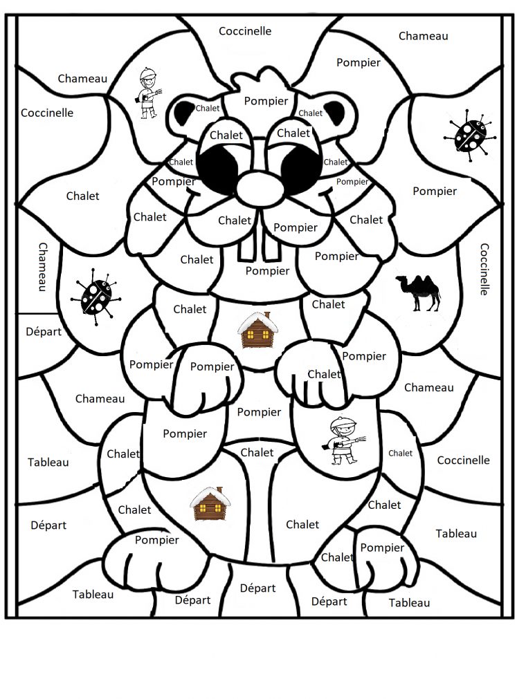 Coloriage Magique Rébus – Etude De La Langue, Jeux Ce1, Ce2 concernant Coloriage Codé Maternelle