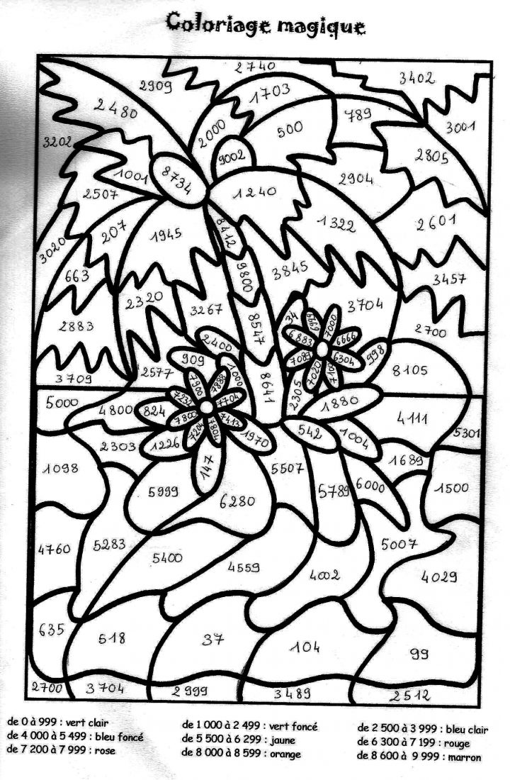 Coloriage Magique Soustraction À Colorier – Dessin À dedans Coloriage Numero A Imprimer