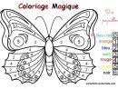 Coloriage Magique : Un Papillon | Coloriage Papillon avec Coloriage Magique 6 Ans