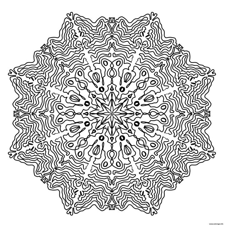 Coloriage Mandala Adulte Antistress Dessin intérieur Mandala À Colorier Adulte