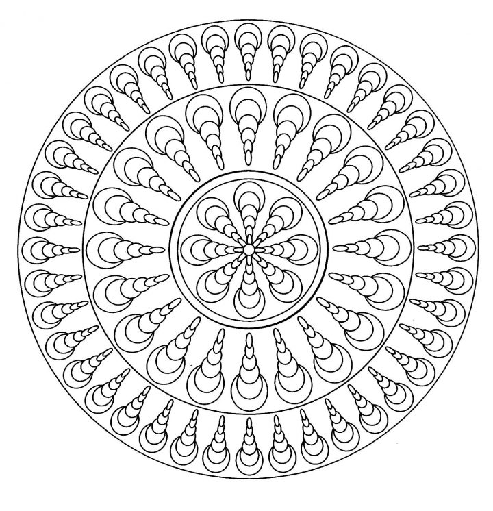 Coloriage Mandala Adulte Facile | Coloriages À Imprimer Gratuits encequiconcerne Mandala À Imprimer Facile