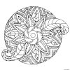 Coloriage Mandala Adulte Fleur Vegetal Dessin tout Mandala À Colorier Et À Imprimer Gratuit