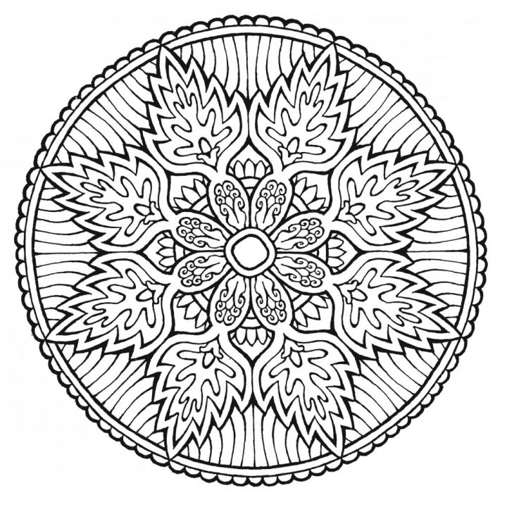 Coloriage Mandala Anti-Stress – Coloriage Art-Thérapie encequiconcerne Rosace A Imprimer