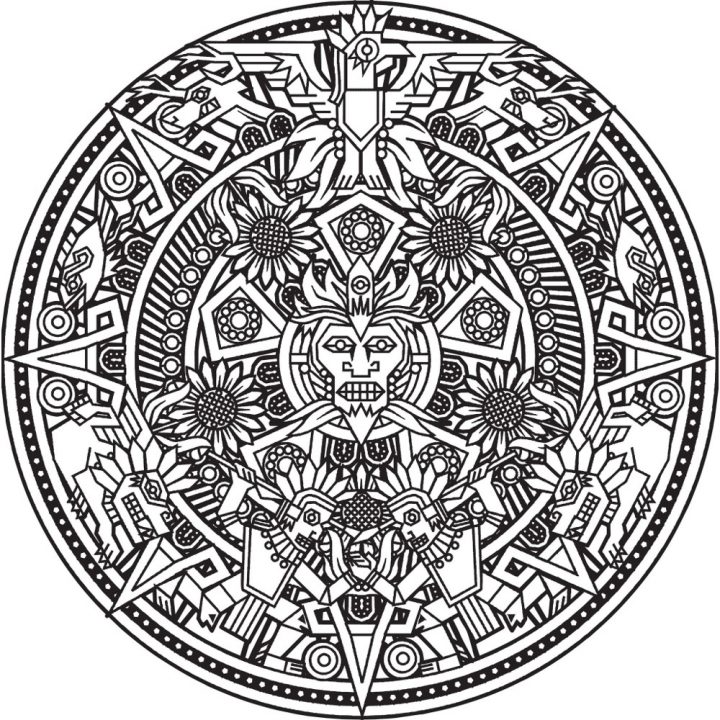 Coloriage Mandala Anti-Stress – Coloriage Art-Thérapie intérieur Rosace A Imprimer