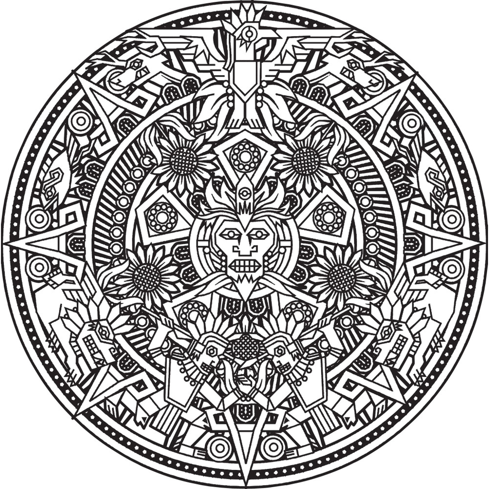 Coloriage Mandala Anti-Stress – Coloriage Art-Thérapie intérieur Rosace A Imprimer 