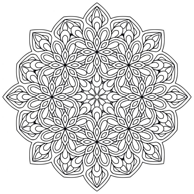 Coloriage Mandala Anti Stress | Coloriages À Imprimer Gratuits dedans Coloriage De Mandala Difficile A Imprimer