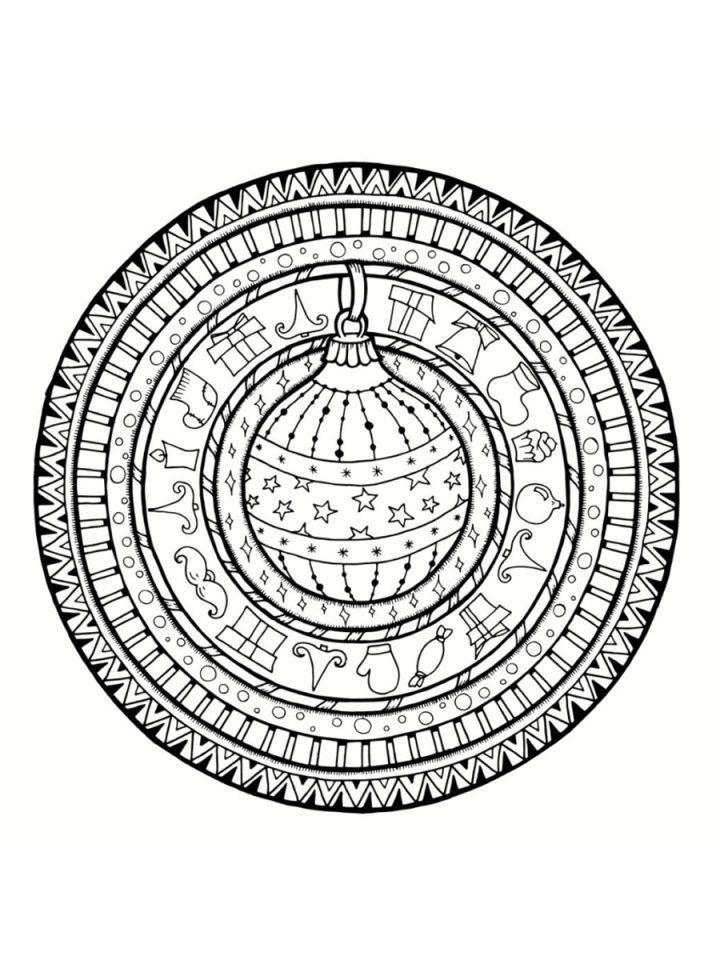 Coloriage Mandala De Noël : 30 Dessins À Imprimer concernant Mandala À Colorier Et À Imprimer Gratuit