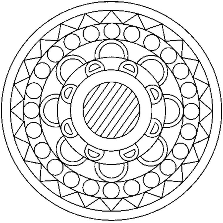 Coloriage Mandala En Ligne Gratuit À Imprimer intérieur Jeux De Coloriage De Rosace