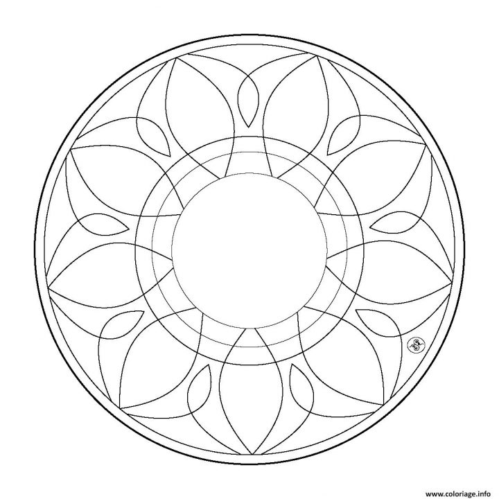 Coloriage Mandala Facile 126 Dessin avec Mandala Facile À Imprimer