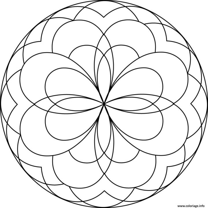 Coloriage Mandala Facile 60 Dessin à Mandala À Imprimer Facile