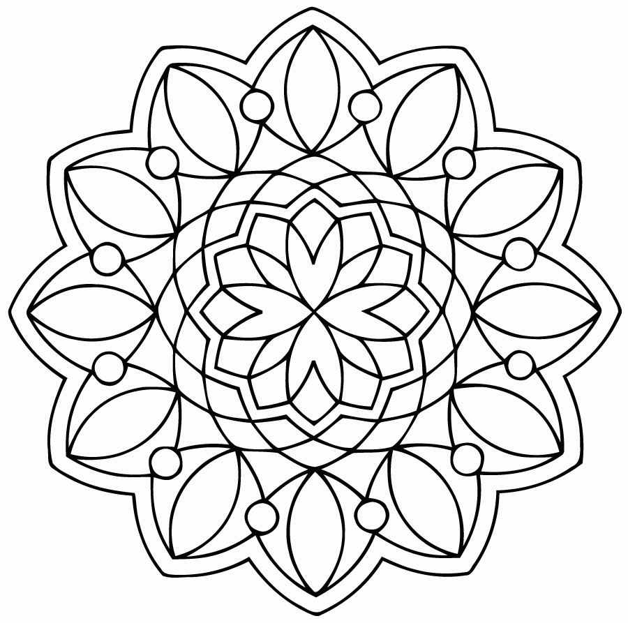 Coloriage Mandala Facile - Les Beaux Dessins De Meilleurs dedans Mandala Facile À Imprimer