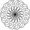 Coloriage - Mandala Fleur Simple | Coloriages À Imprimer avec Mandala Facile À Imprimer