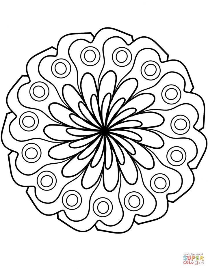 Coloriage – Mandala Fleur Simple | Coloriages À Imprimer tout Mandala À Imprimer Facile