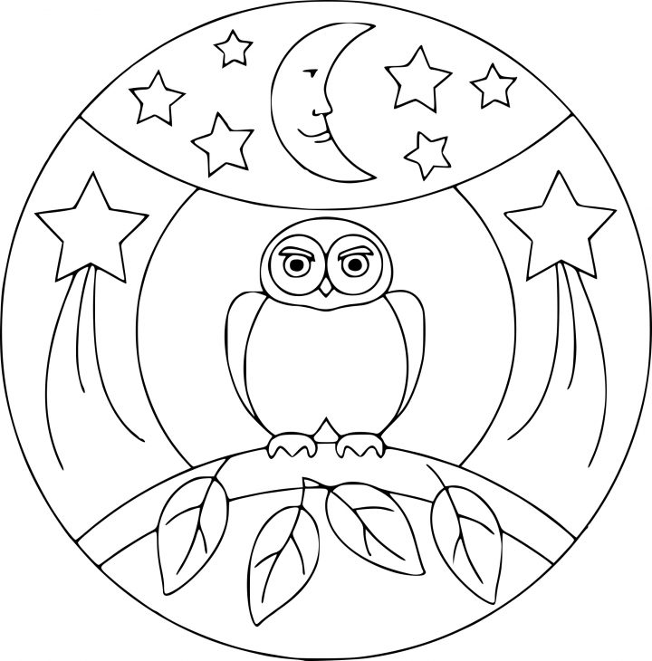 Coloriage Mandala Hibou À Imprimer tout Hibou A Imprimer