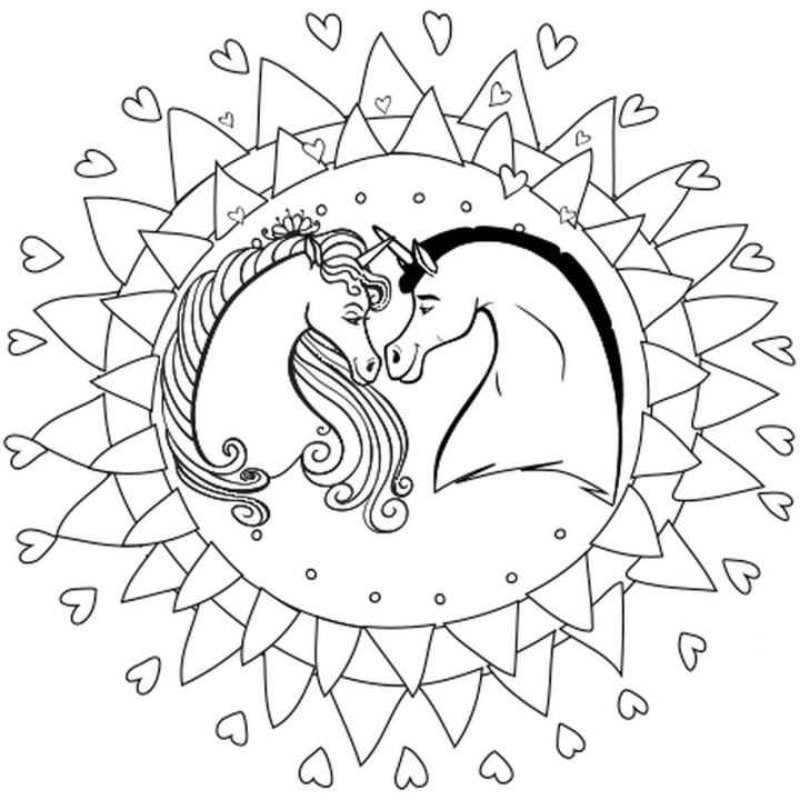 Coloriage Mandala Licorne En Ligne Gratuit À Imprimer tout Mandala À Colorier Et À Imprimer Gratuit