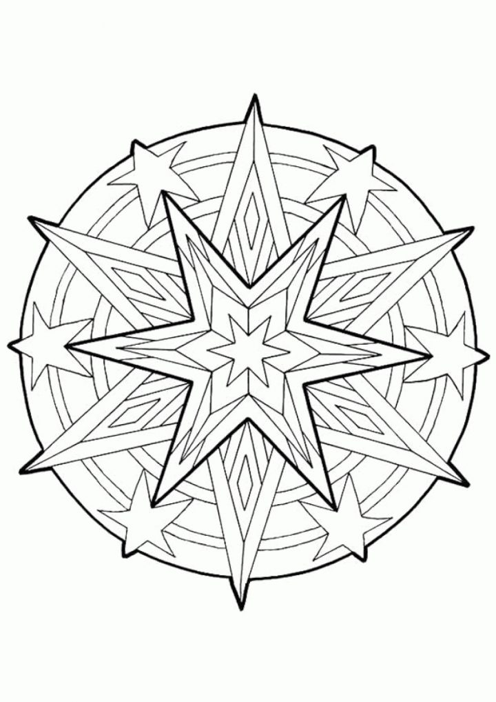 Coloriage Mandala Noel Etoiles Noel Sur Hugolescargot avec Hugo L Escargot Coloriage Mandala