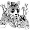 Coloriage Mandala Panda Facile | Coloriages À Imprimer Gratuits serapportantà Mandala Facile À Imprimer