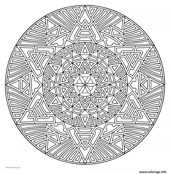 Coloriage Mandala Pour Adulte Art Therapie Dessin avec Mandala À Colorier Adulte