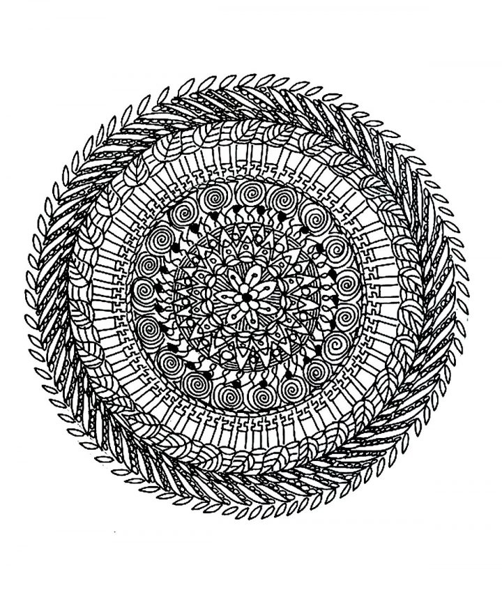 Coloriage Mandala Tres Difficile A Imprimer  Coloriages À