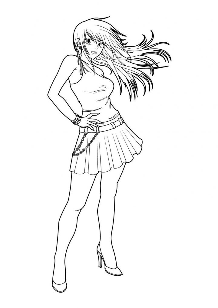 Coloriage Manga 10 – Coloriage Mangas – Coloriages Personnages intérieur Personnage A Colorier