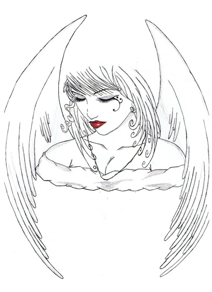 Coloriage Manga Fille Ange . 11 Calme Coloriage Manga Fille intérieur Ange A Colorier