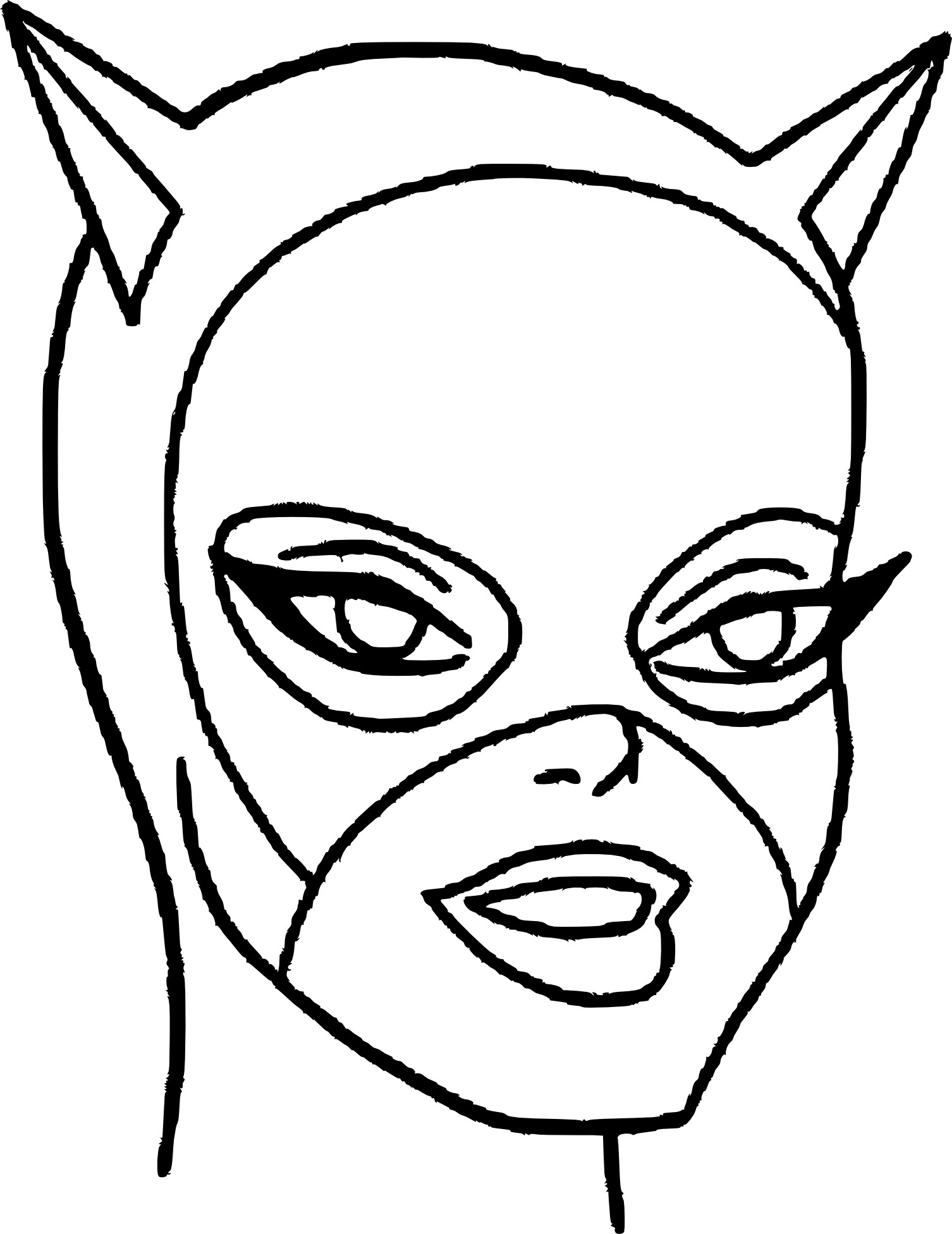 Coloriage Masque Catwoman À Imprimer à Masque De Catwoman A Imprimer