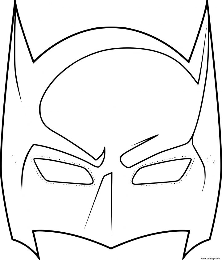 Coloriage Masque De Batman Dessin destiné Masque Spiderman A Imprimer