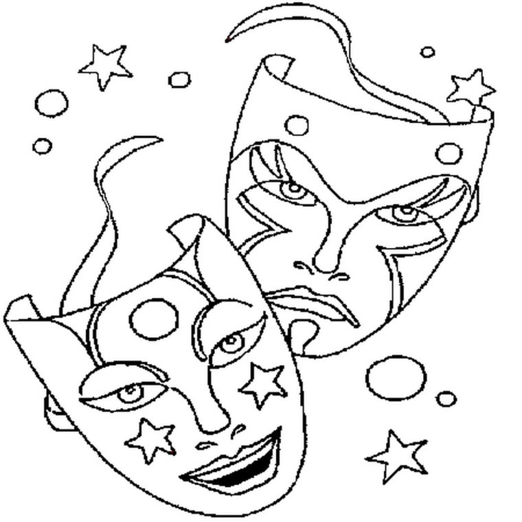 Coloriage Masque De Carnaval En Ligne Gratuit À Imprimer à Modele Masque De Carnaval A Imprimer