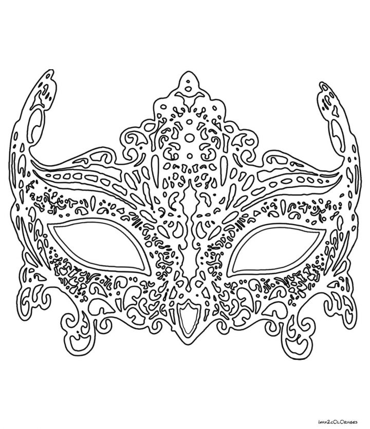 Coloriage Masque De Venise En Dentelle … | Coloriage Masque concernant Masque Loup A Colorier