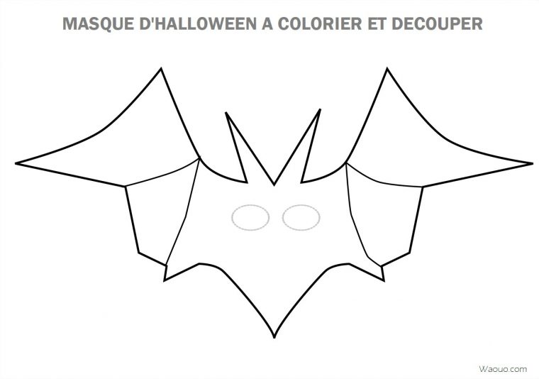 Coloriage Masque D'halloween À Imprimer Et Découper avec Dessin A Decouper