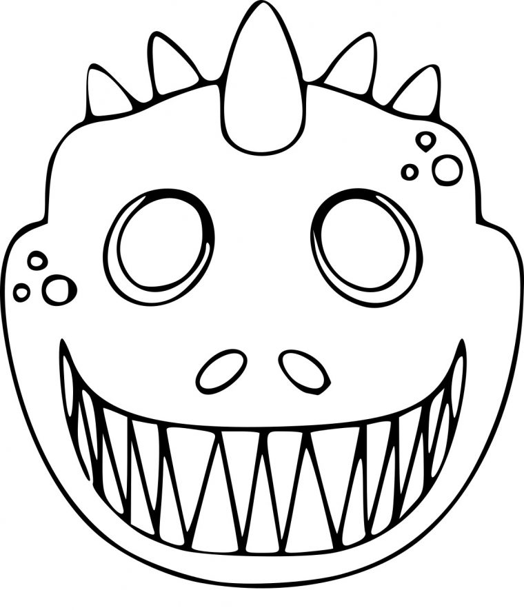 Coloriage Masque Dinosaure À Imprimer Sur Coloriages avec Masque Enfant A Colorier