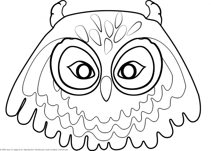 Coloriage Masque Hibou À Imprimer Sur Coloriages tout Hibou A Imprimer