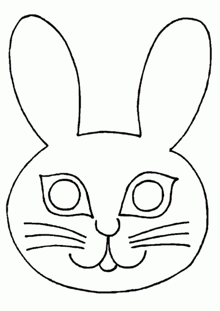 Coloriage Masque Lapin Sur Hugolescargot pour Masque Enfant A Colorier