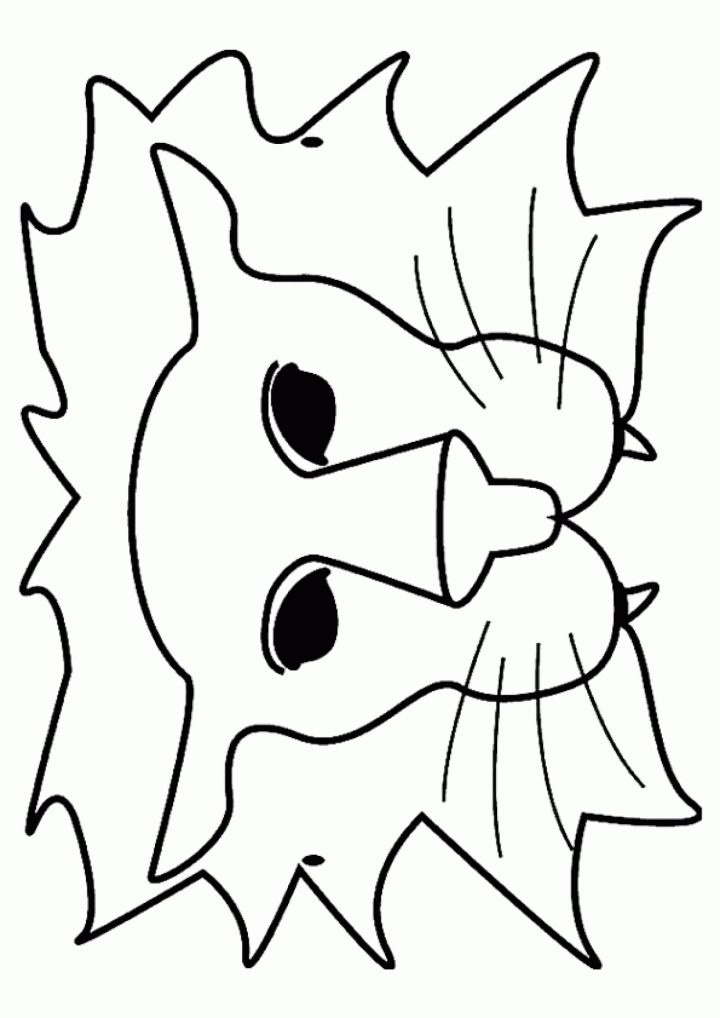 Coloriage Masque Lion Sur Hugolescargot tout Masque À Imprimer Animaux