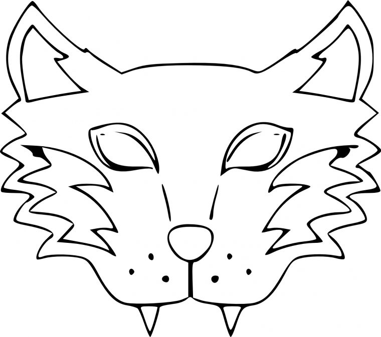 Coloriage Masque Loup-Garou À Imprimer à Masques Animaux À Imprimer