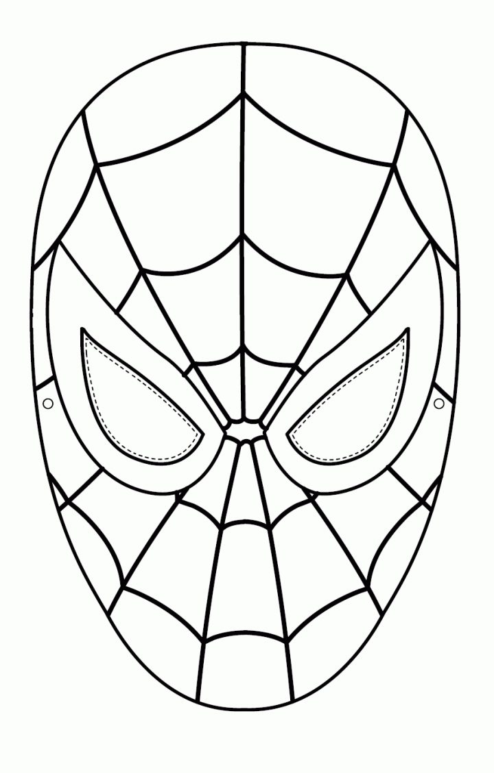 Coloriage Masque Spiderman À Imprimer à Masque Spiderman A Imprimer