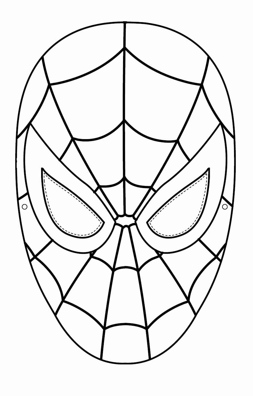 Coloriage Masque Spiderman À Imprimer à Masque Spiderman A Imprimer