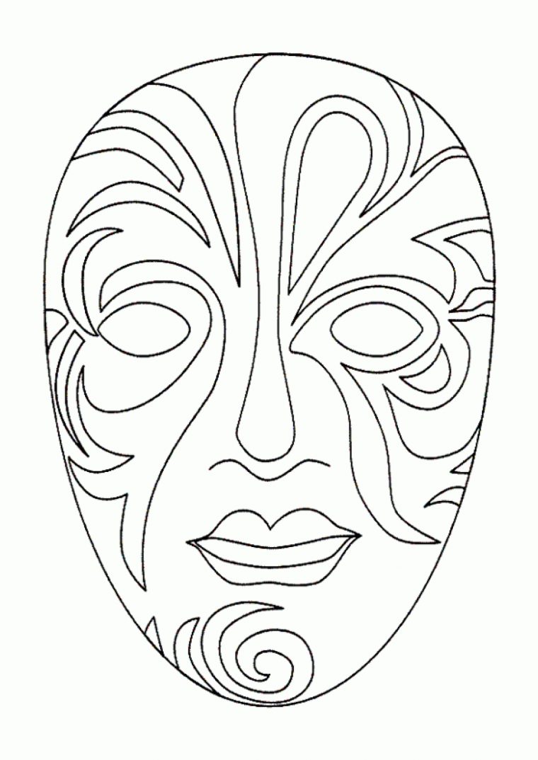 Coloriage Masque Venise Sur Hugolescargot pour Modele Masque De Carnaval A Imprimer