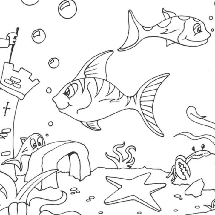 Coloriage Mer Poisson A Imprimer Gratuit Free Image à Coloriage Sur La Mer À Imprimer