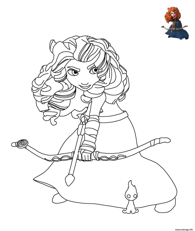 Coloriage Merida La Princesse Rebelle De Disney Dessin à Dessin De Rebelle