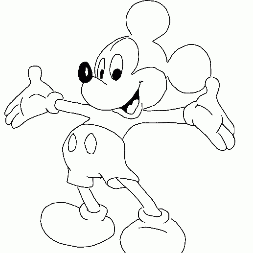 Coloriage Mickey - Les Beaux Dessins De Disney À Imprimer Et dedans Dessin Walt Disney À Imprimer 