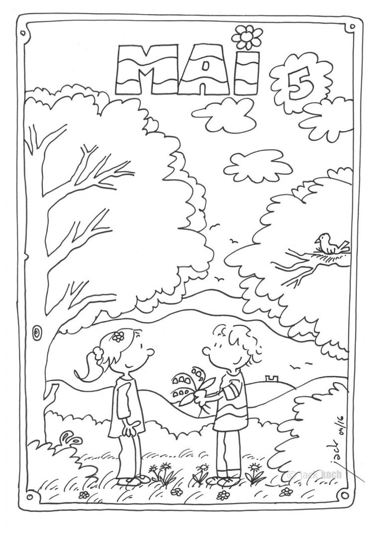 Coloriage Mois Mai Maternelle | Coloriage, Maternelle avec Mois À Colorier Maternelle