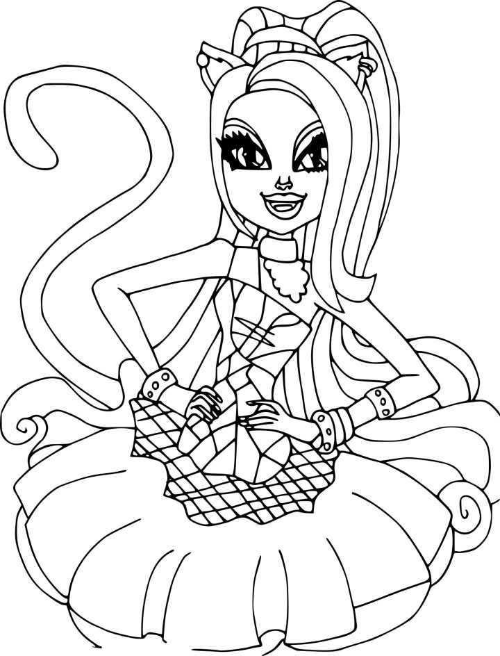 Coloriage Monster High Catty Noir À Imprimer encequiconcerne Image Monster High A Imprimer