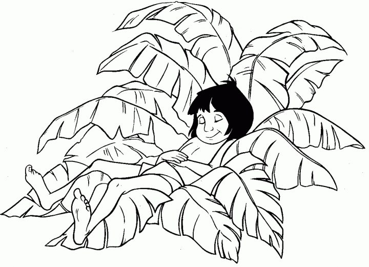 Coloriage Mowgli Le Livre De La Jungle À Imprimer destiné Livre De Coloriage À Imprimer