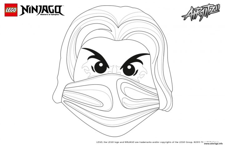 Coloriage Ninjago Lego Visage Jay Dessin intérieur Visage À Colorier