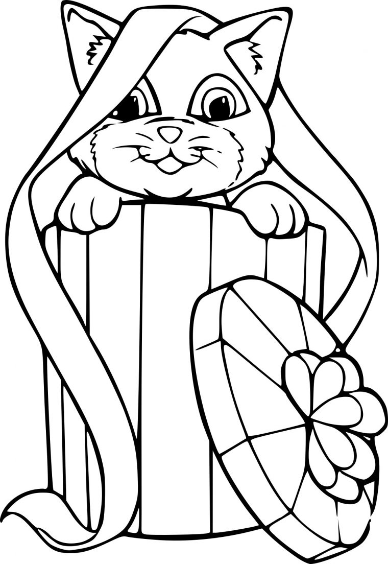 Coloriage Noel Chat Dessin À Imprimer Sur Coloriages serapportantà Coloriage De Chat De Noel