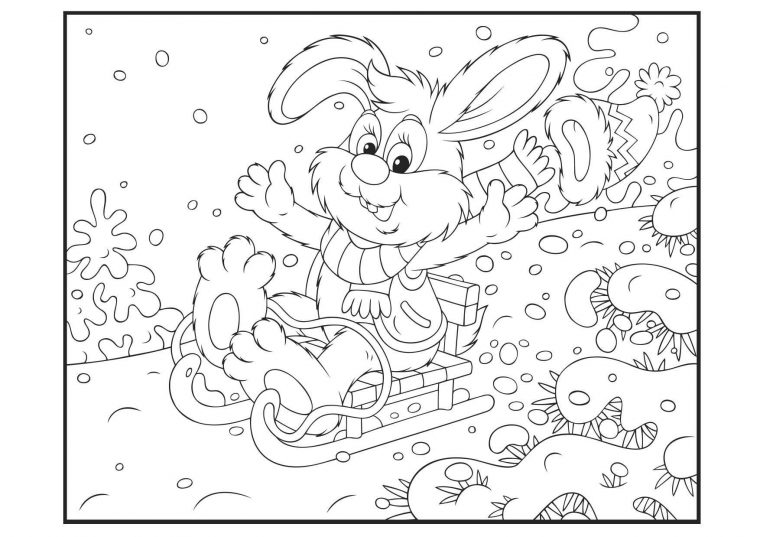 Coloriage Noël : Le Lapin De Noël – Coloriage Noel serapportantà Dessin De Lapin A Imprimer