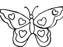 Coloriage Papillon Coeur À Imprimer destiné Dessin Papillon À Colorier