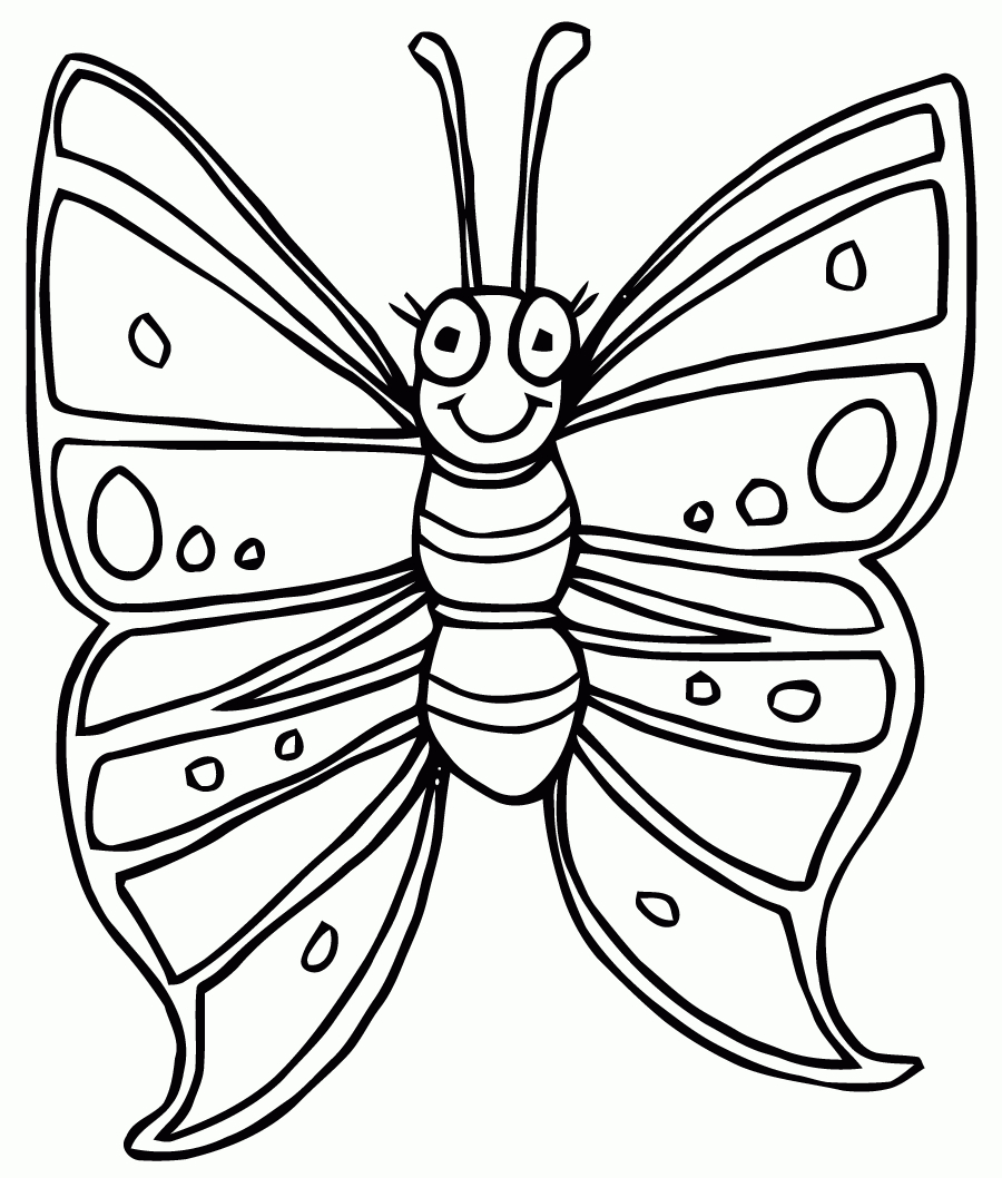 Coloriage Papillon Mignon À Imprimer à Papillon À Dessiner