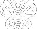 Coloriage Papillon Simple À Imprimer pour Dessin Papillon À Colorier